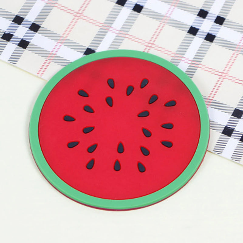 Porta-Copos de Silicone em Formato de Fruta – Antiderrapante, Isolante Térmico e Decorativo para sua Cozinha e Mesa