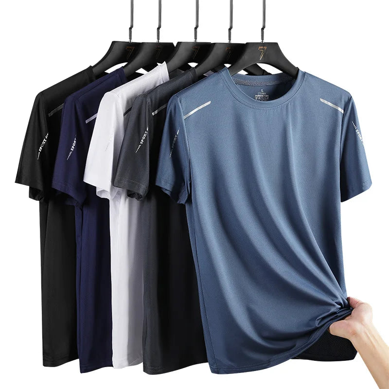 Camiseta Masculina CHRLCK para Corrida – Secagem Rápida, Respirável e Confortável! Ideal para Hiking, Pesca e Atividades ao Ar Livre. Camisa de Verão com Elasticidade e Conforto para o Seu Melhor Desempenho!