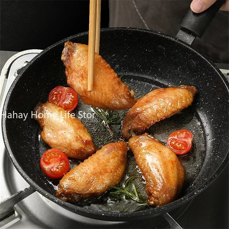 Panela Antiaderente de Pedra Maifan – Frigideira, Panela, Omeleteira e Caçarola para Cozinha – Ideal para Fogão a Gás e Indução