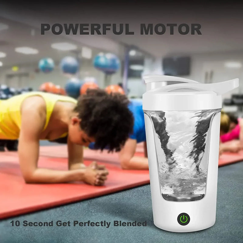 Copo de Mistura Elétrico 450ml – Coqueteleira Portátil para Proteínas, Bate-mais para Viagem, Casa, Escritório e Cozinha