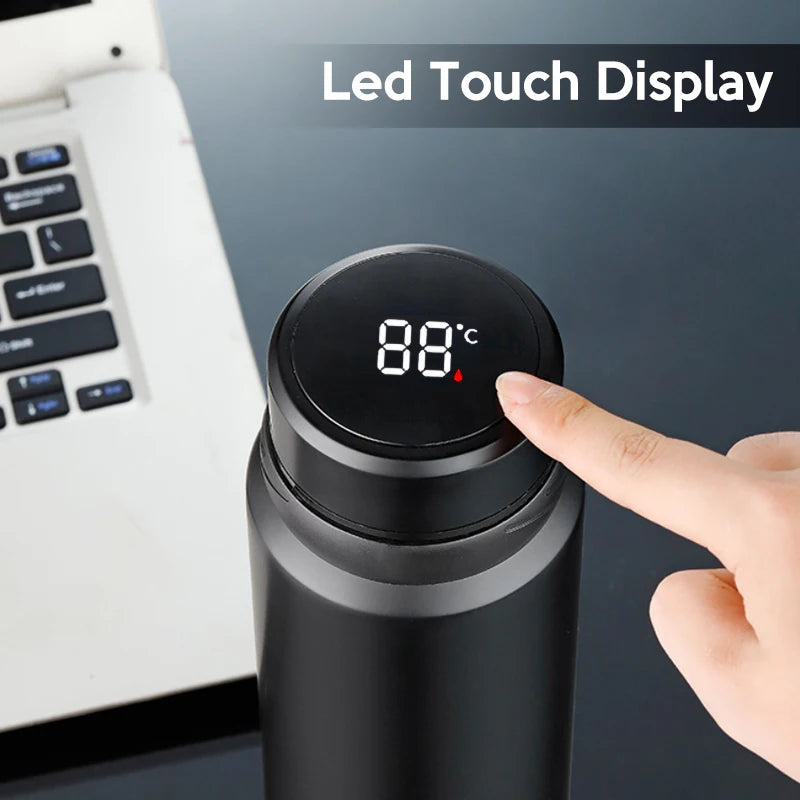 Garrafa Térmica de 1L com Display de Temperatura - Garrafa Térmica de Aço Inoxidável