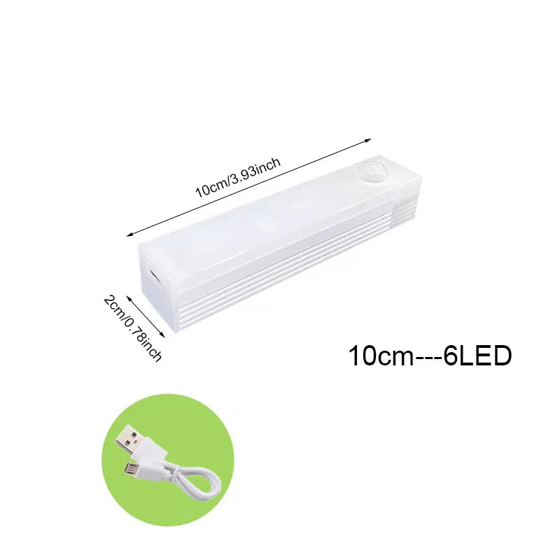 Luz Noturna LED Sem Fio com Sensor de Movimento – Iluminação Inteligente para Closets, Cozinha, Quarto e Escadas