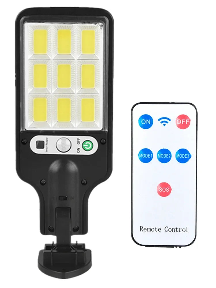 Luminária LED Solar com Controle Remoto – Iluminação Inteligente para Áreas Externas!