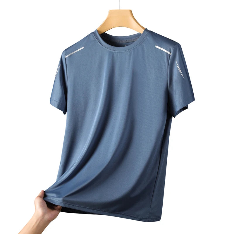 Camiseta Masculina CHRLCK para Corrida – Secagem Rápida, Respirável e Confortável! Ideal para Hiking, Pesca e Atividades ao Ar Livre. Camisa de Verão com Elasticidade e Conforto para o Seu Melhor Desempenho!