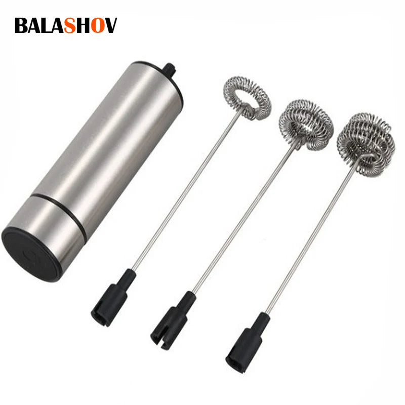 Batedor Elétrico de Leite Sem Fio - Misturador Manual Potente de Espuma, Cabeça de Batedor em Aço Inoxidável para Café e Capuccino