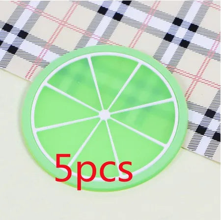 Porta-Copos de Silicone em Formato de Fruta – Antiderrapante, Isolante Térmico e Decorativo para sua Cozinha e Mesa