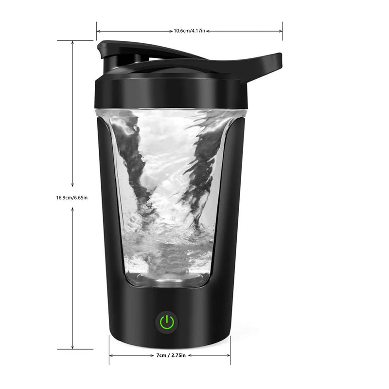 Copo de Mistura Elétrico 450ml – Coqueteleira Portátil para Proteínas, Bate-mais para Viagem, Casa, Escritório e Cozinha