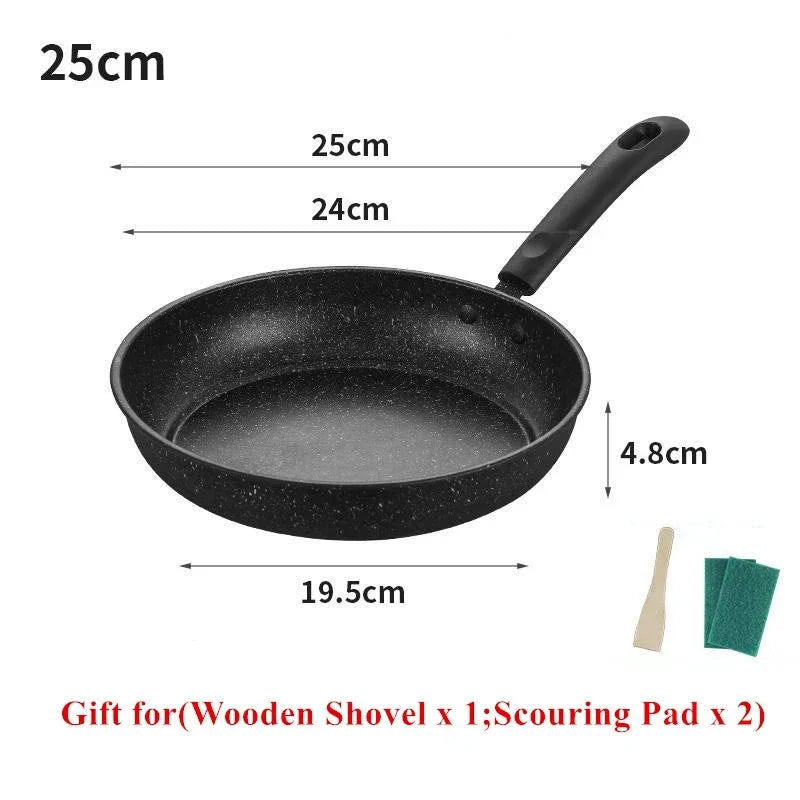 Panela Antiaderente de Pedra Maifan – Frigideira, Panela, Omeleteira e Caçarola para Cozinha – Ideal para Fogão a Gás e Indução
