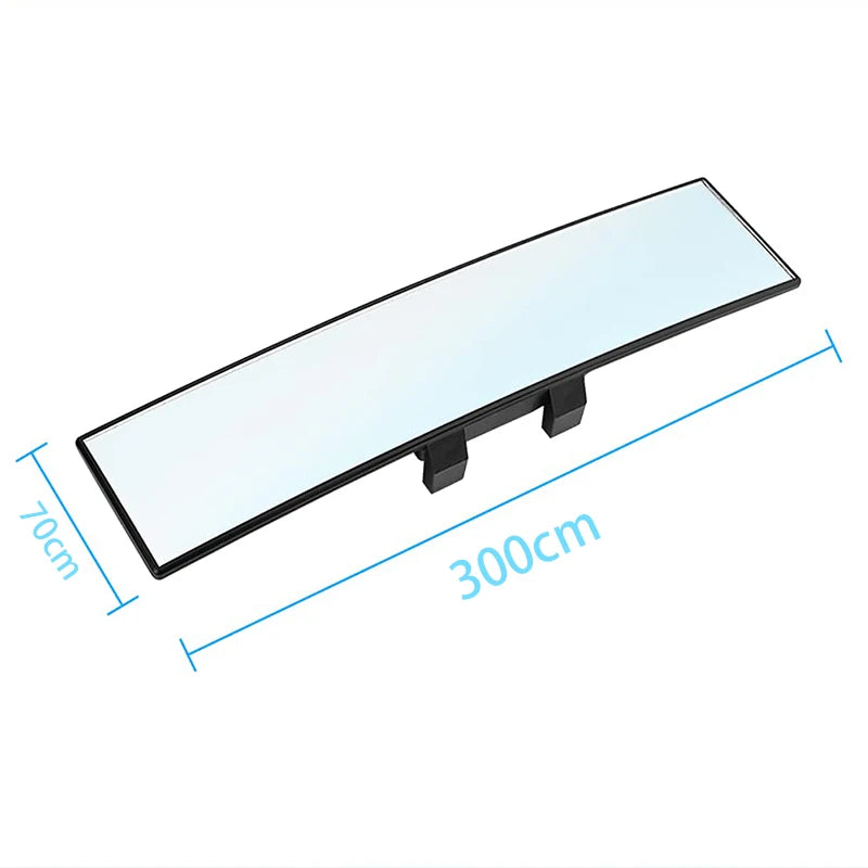 Espelho Retrovisor Interno de Visão Ampla – Antirreflexo, Auxiliar para Ré e Dirigibilidade, Design Curvado de Grande Alcance!