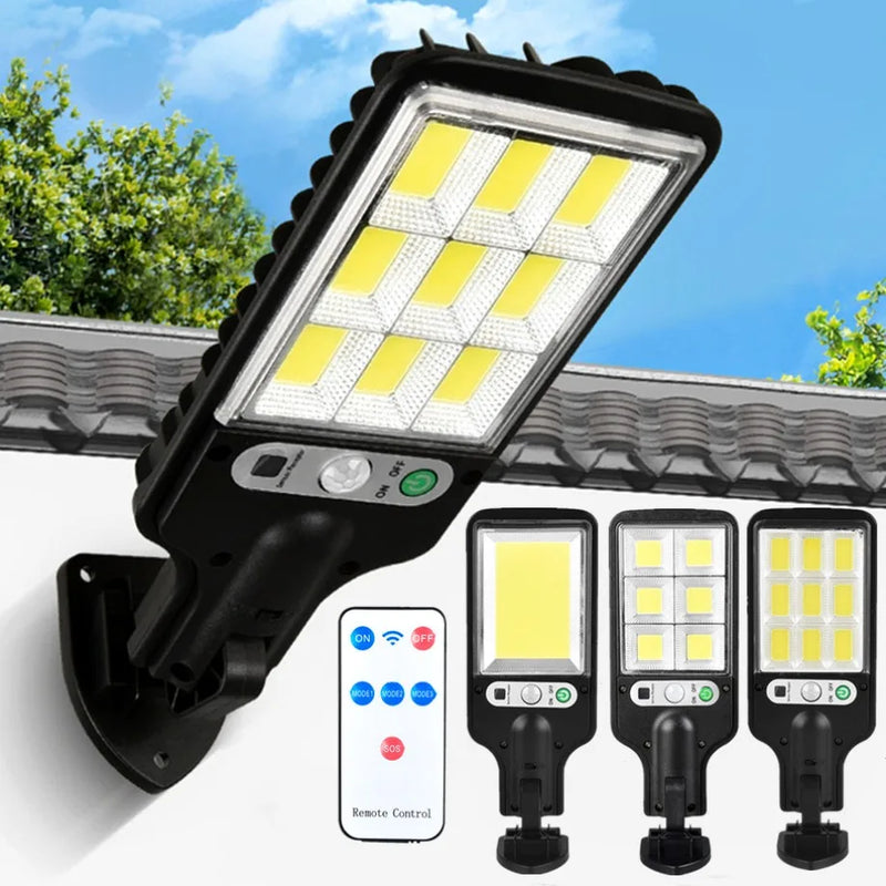 Luminária LED Solar com Controle Remoto – Iluminação Inteligente para Áreas Externas!