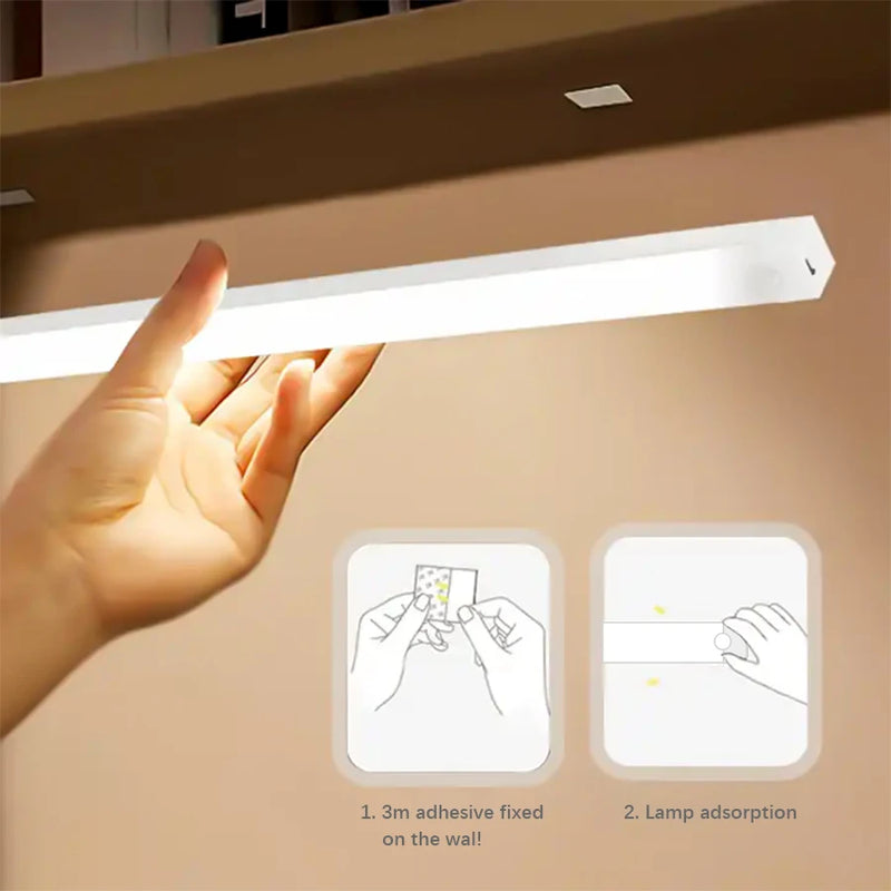 Luz Noturna LED Sem Fio com Sensor de Movimento – Iluminação Inteligente para Closets, Cozinha, Quarto e Escadas
