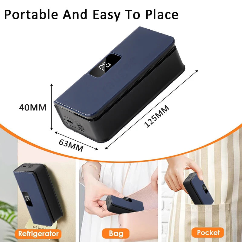Seladora de Sacos Plásticos 2 em 1 – Máquina Portátil de Selagem a Quente para Embalagem de Alimentos