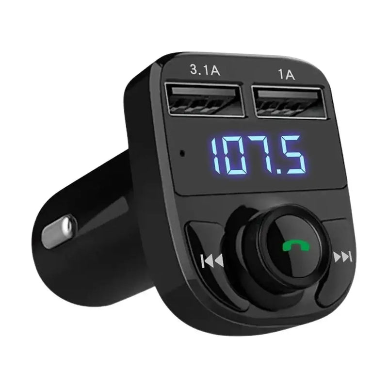 Carregador de Carro Sem Fio com Transmissor Bluetooth FM e Chamadas Mãos Livres