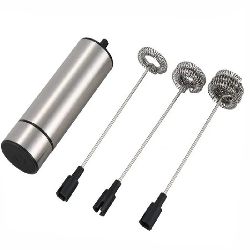 Batedor Elétrico de Leite Sem Fio - Misturador Manual Potente de Espuma, Cabeça de Batedor em Aço Inoxidável para Café e Capuccino